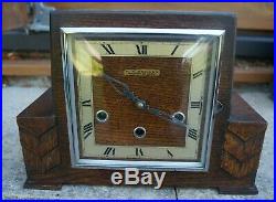 GUFA (Schatz) ART DECO triple chime mantel clock. Westminster/Whitt/St. SEE VIDEO