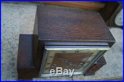 GUFA (Schatz) ART DECO triple chime mantel clock. Westminster/Whitt/St. SEE VIDEO