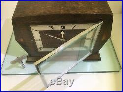 Garrard Westminster Chiming Mantel Clock Fully Serviced With Original Key