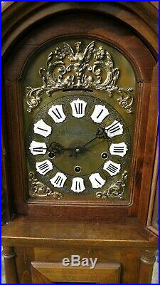 Gazo family small size tall case clock, westminster chimes, 70s vintage