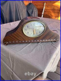 General Electric 416 Westminster Chime Mantel Clock Mahogany Mechanical Vintage