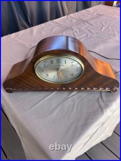 General Electric 416 Westminster Chime Mantel Clock Mahogany Mechanical Vintage