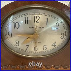 General Electric 416 Westminster Chime Mantel Clock Mahogany Mechanical Vintage