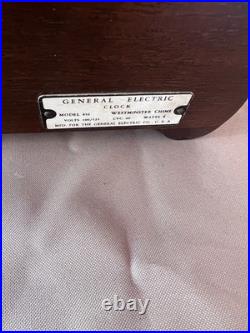 General Electric 416 Westminster Chime Mantel Clock Mahogany Mechanical Vintage