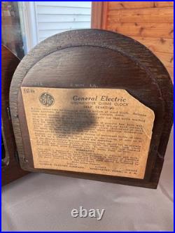 General Electric 416 Westminster Chime Mantel Clock Mahogany Mechanical Vintage