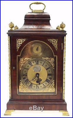 Georgian Westminster Chime Mahogany Triple Fusee Musical 8 Bell Bracket Clock