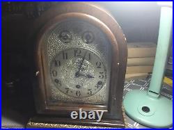 German Arched Top Bracket Table Clock 1900s