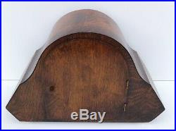 German Art Deco Oak Westminster Chiming Mantle Clock