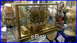 German Cuckoo Mfg. MCM Brass Mantel Clock Westminster Chimes Silent Chime