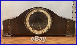 German Deco Mid Century Modern Westminster Chime Table Mantle Clock