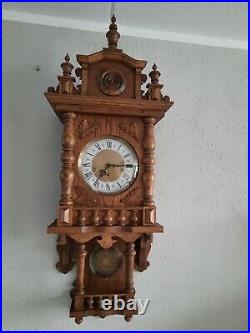 German FHS Hermle Westminster chime wall clock (0373)