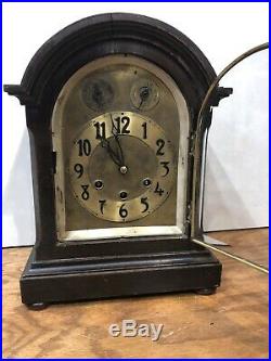 German Gustav Becker Westminster Chime Bracket Mantel Clock Black Forest