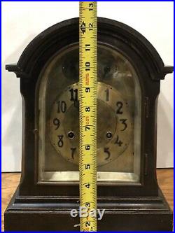 German Gustav Becker Westminster Chime Bracket Mantel Clock Black Forest