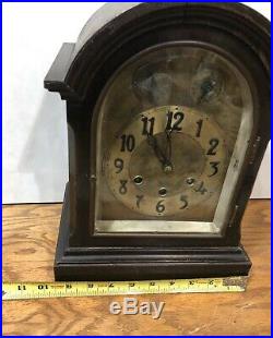 German Gustav Becker Westminster Chime Bracket Mantel Clock Black Forest