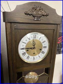 German Jauch Westminster Triple Chime Wall Clock Movement + Case PL 42 cm 9/78