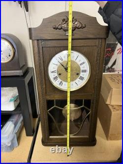 German Jauch Westminster Triple Chime Wall Clock Movement + Case PL 42 cm 9/78