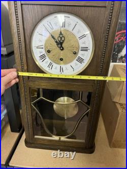 German Jauch Westminster Triple Chime Wall Clock Movement + Case PL 42 cm 9/78