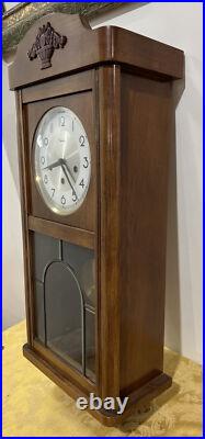 German Jauch Westminster chime wall clock NEEDS SERVICE