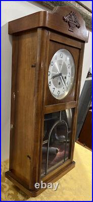 German Jauch Westminster chime wall clock NEEDS SERVICE