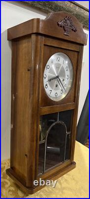 German Jauch Westminster chime wall clock NEEDS SERVICE