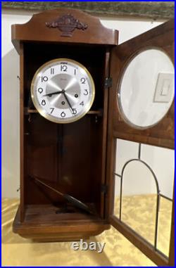 German Jauch Westminster chime wall clock NEEDS SERVICE