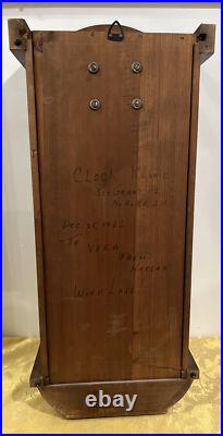 German Jauch Westminster chime wall clock NEEDS SERVICE