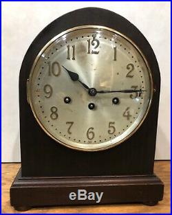 German Junghans Beehive Tombstone Westminster Chime Mantel Bracket Table Clock