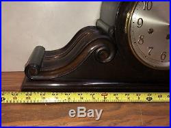 German Junghans Gibraltar Westminster Chime Tambor Mantle Clock