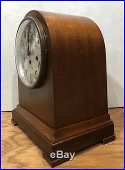 German Junghans Tombstone Beehive Westminster Chime Mantel Bracket Clock