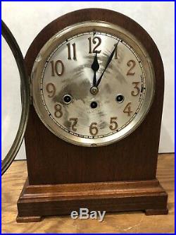 German Junghans Tombstone Beehive Westminster Chime Mantel Bracket Clock
