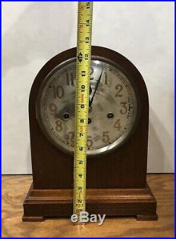 German Junghans Tombstone Beehive Westminster Chime Mantel Bracket Clock