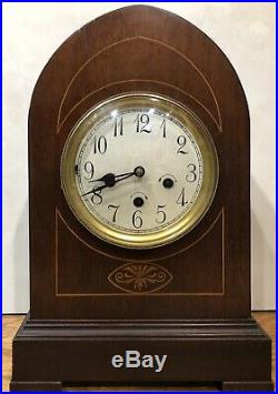 German Junghans Westminster Chime Mantel Bracket Table Shelf Clock
