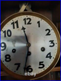 German Junghans Westminster Chime Wall Box Clock Working Video Added