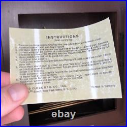 German Linden Mantel Clock Cuckoo Clock Co 1978 Key and Original Instructions