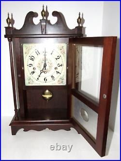 German Pillar & Scroll Quarter Hour Westminster Chime Mantel Clock 8-Day