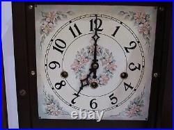 German Quarter Hour Westminster Chime Pillar & Scroll Clock 8-Day, Key-wind