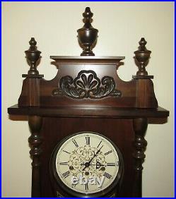 German Quarter Hour Westminster Chime Wall Regulator Clock 8-Day