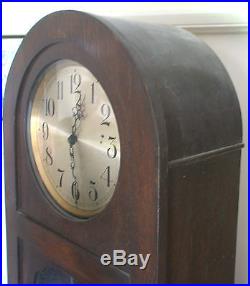German Urgos Oak 3 Weights Driven Westminster Chimes Grandfather Clock GWO