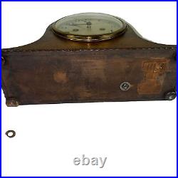 German Westminster Chime Tambour Humpback Harold 8 Day Mantel Shelf Table Clock