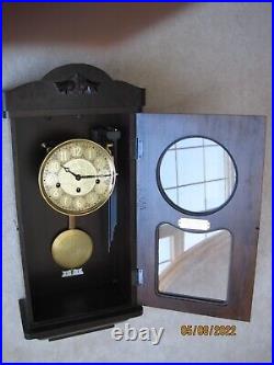 German Westminster Chime Wall Clock Limited Edition Solid Walnut Handcrafted