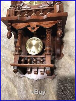 Germany TRIPLE Westminster Chime Walnut CASE &Pendulum, Keywound Wall Clock