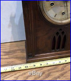 Gothic New Haven Cathedral Westminster Chime Cloister Mantle Shelf Table Clock