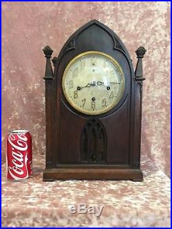 Gothic New Haven Cloister Westminster Chime Cathedral Mantle Table Shelf Clock
