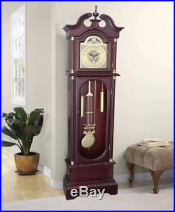 Grandfather Clock Wood Antique 72 Floor Standing Vintage Chime Traditional Big