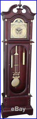 Grandfather Clock Wood Antique 72 Floor Standing Vintage Chime Traditional Big