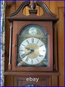 Grandfather Clock walnut handmade by local mastercraftsman Westminster chimes