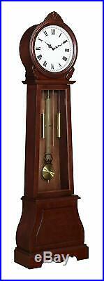 Grandfather Floor Clock Vintage Antique Style with Chime Freestanding Wood Clock