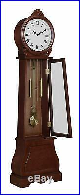 Grandfather Floor Clock Vintage Antique Style with Chime Freestanding Wood Clock