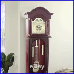 Grandfather Vintage Floor Clock Antique Classic Style Stand Entryway Living Room