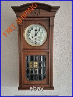 Gustav Becker Antique German Westminster chime wall clock (0702)
